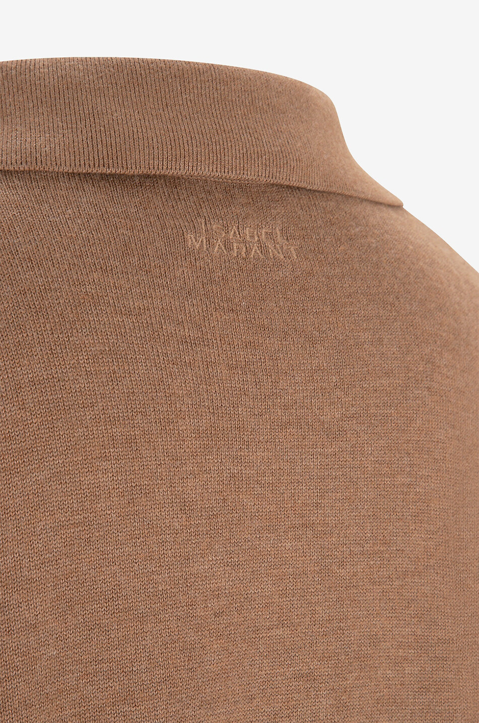 MARANT ETOILE Pull polo en laine responsable Galix Femme CAMEL 3