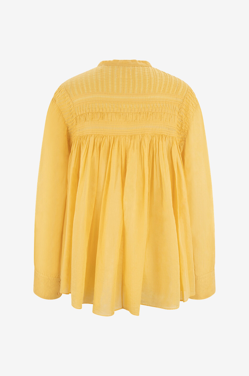 MARANT ETOILE Blouse en voile de coton bio Plalia Femme JAUNE 2
