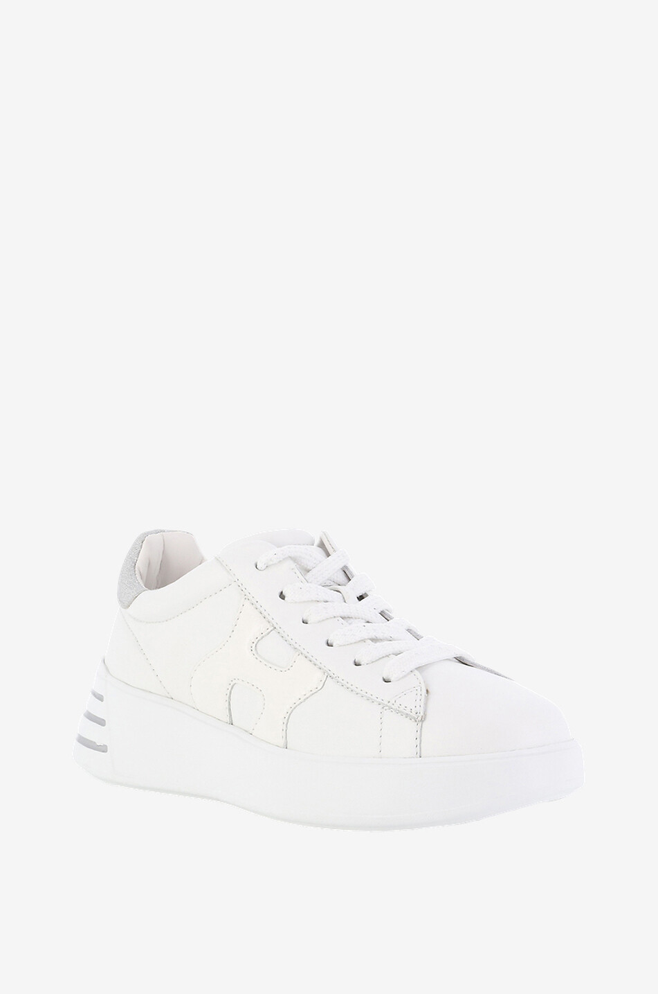 Baskets basses en cuir nappa détail lurex Hogan Rebel