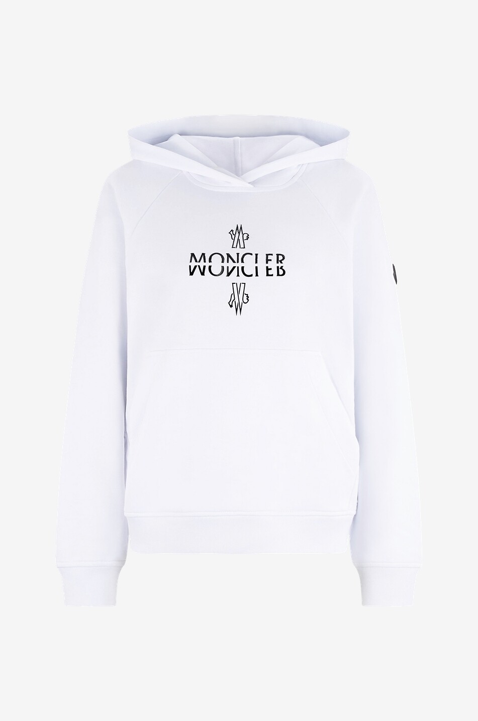 Sweat-shirt à capuche orné logo effet réfléchie