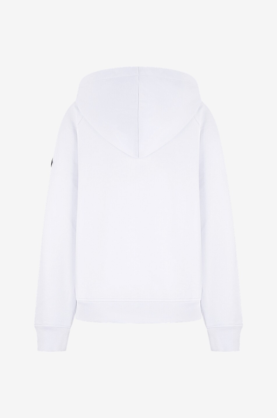MONCLER Sweat-shirt à capuche orné logo effet réfléchie Femme BLANC 2