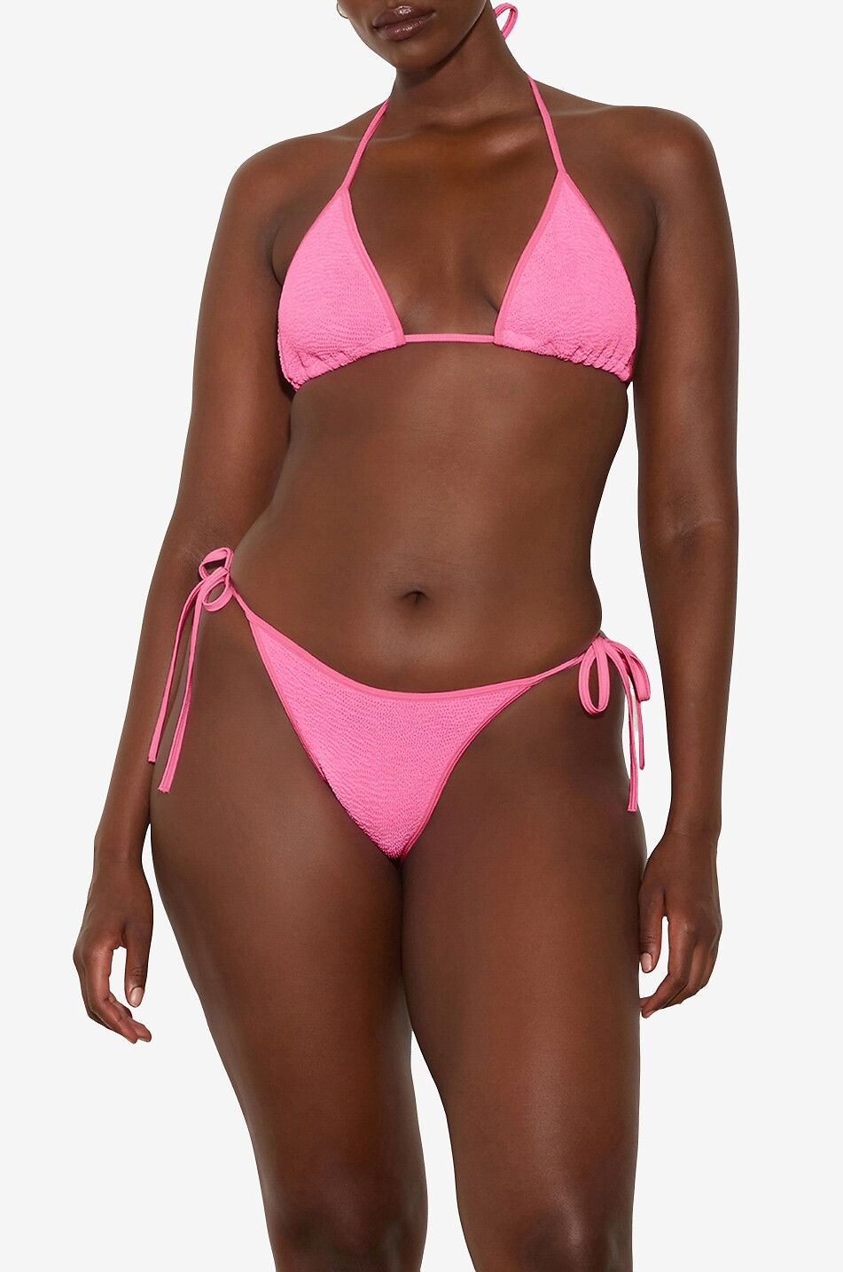 HUNZA G Gina adaptable triangle bikini Women PINK 2