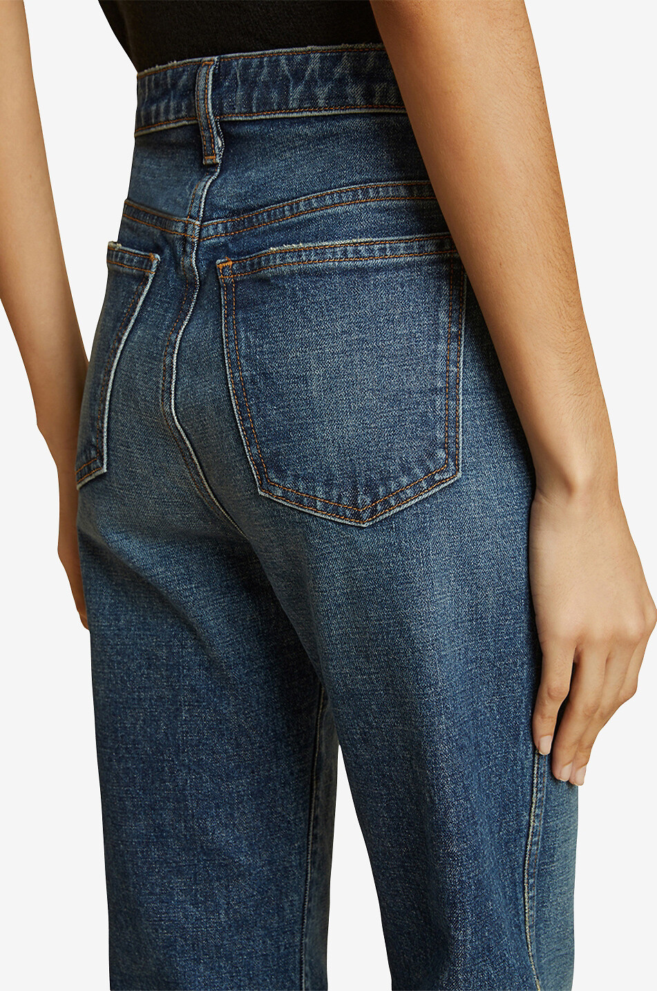 The Danielle Prescott high-rise slim fit straight leg jeans