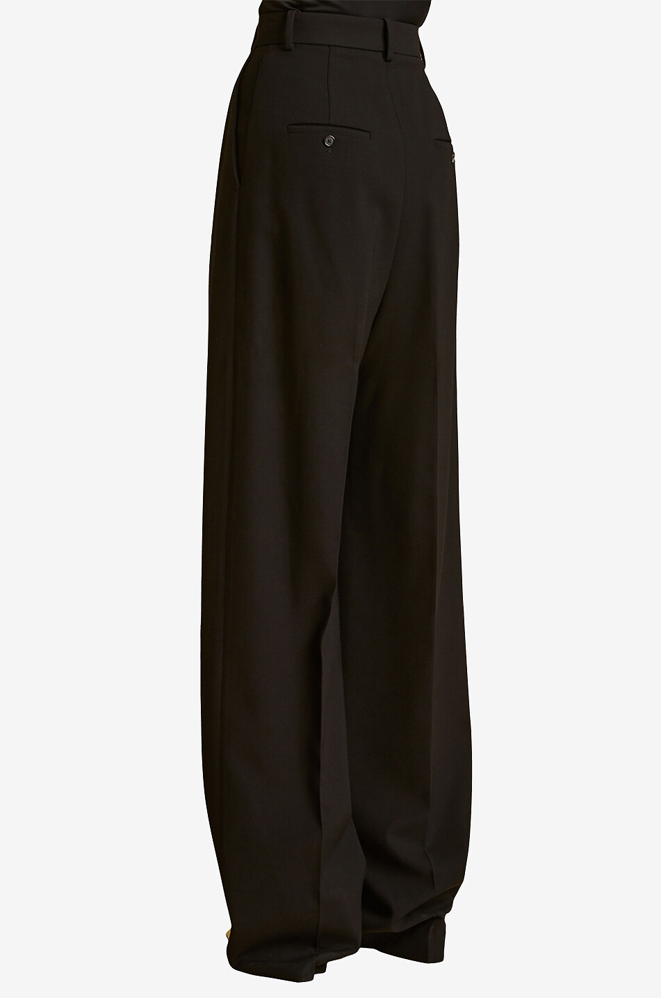 KHAITE Wollmix-Bundfaltenhose mit hoher Taille The Cessie Damen SCHWARZ 3
