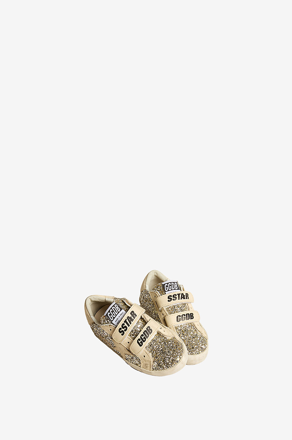 Glitter-Kindersneakers mit Klettverschluss Old School