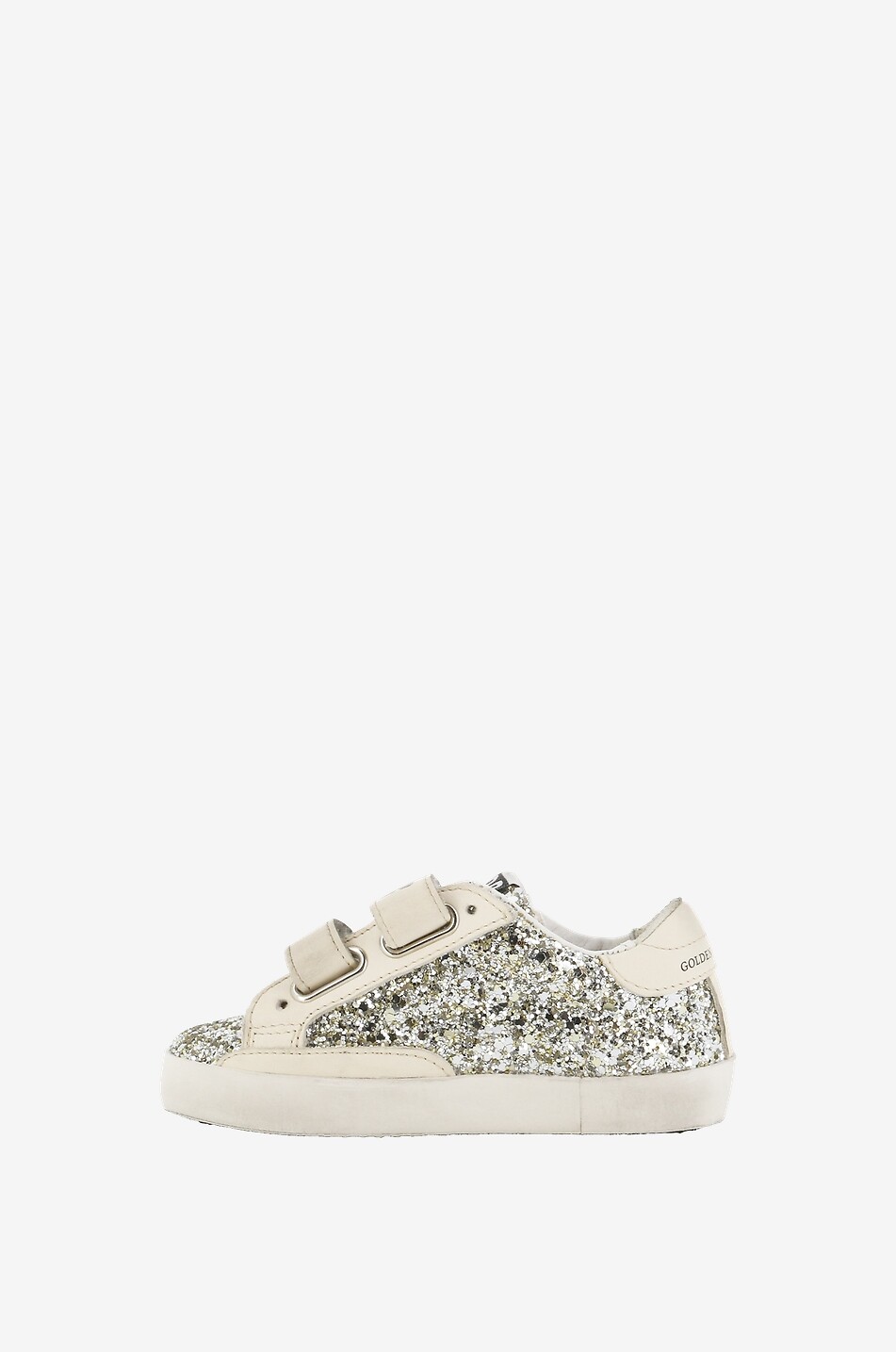 Glitter-Kindersneakers mit Klettverschluss Old School