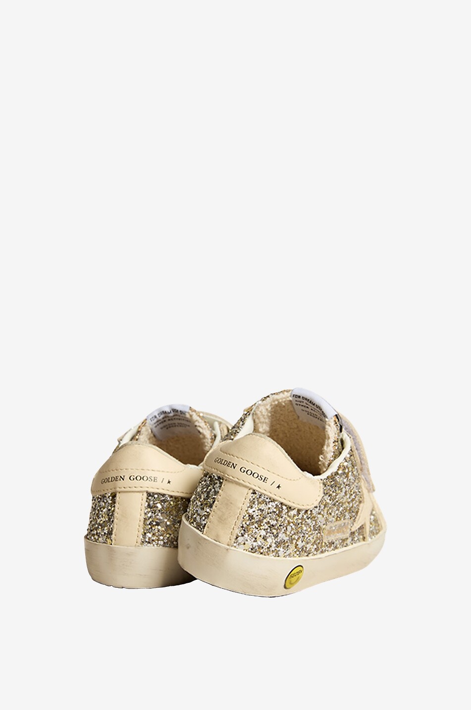 Glitter-Kindersneakers mit Klettverschluss Old School