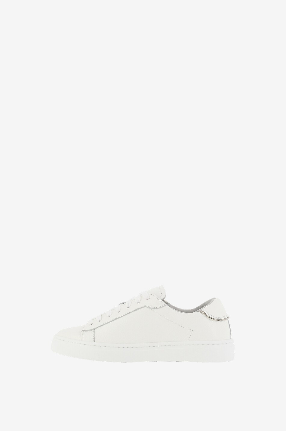 FABIANA FILIPPI Dalila grained leather low-top lace-up sneakers Women WHITE 3