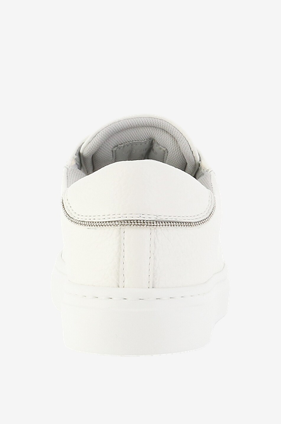 FABIANA FILIPPI Dalila grained leather low-top lace-up sneakers Women WHITE 4