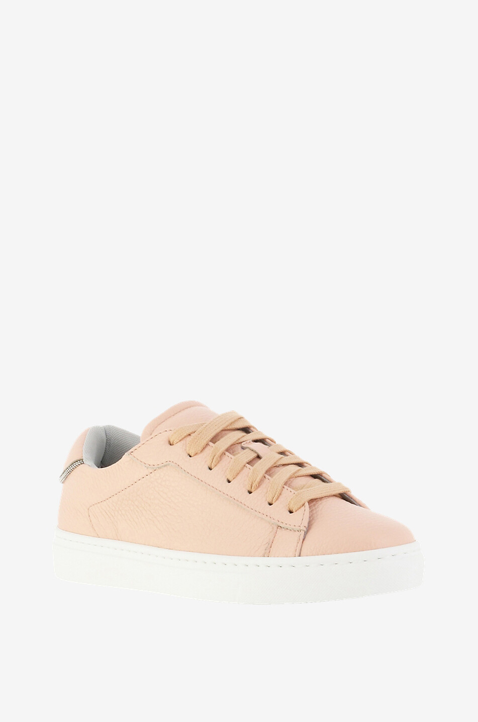 Niedrige Schnürsneakers aus genarbtem Leder Dalila