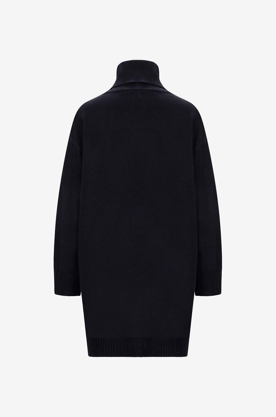 Robe pull courte en cachemire à col roulé