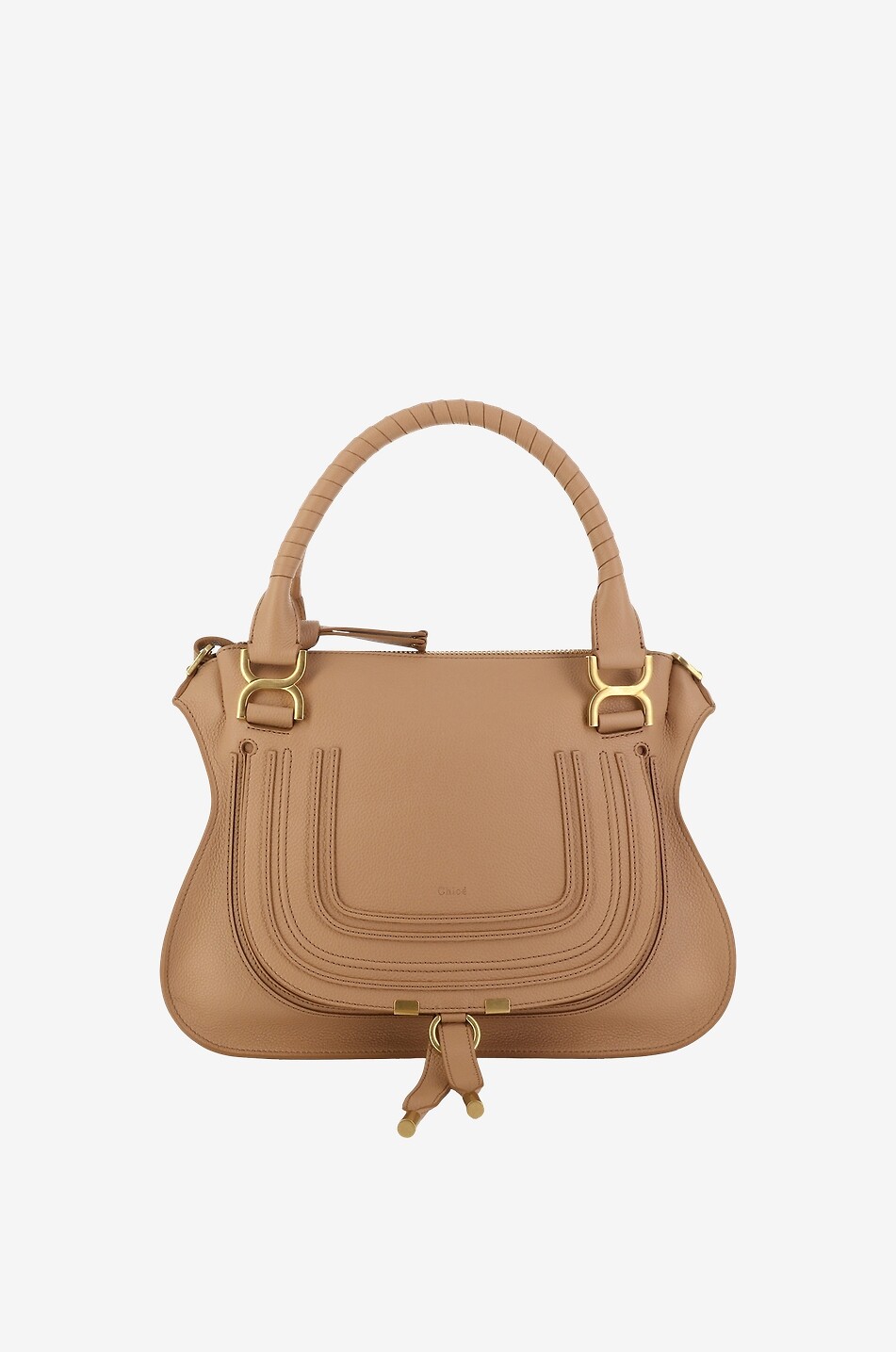 Marcie Medium double carry grained leather bag