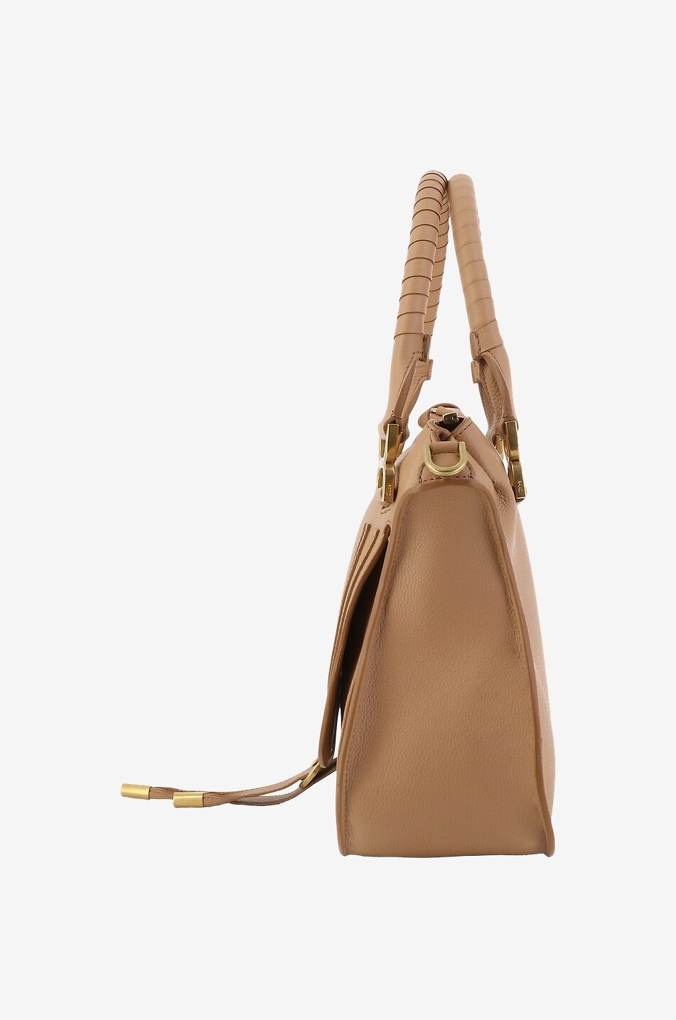 CHLOE Marcie Medium double carry grained leather bag Women Light beige 4