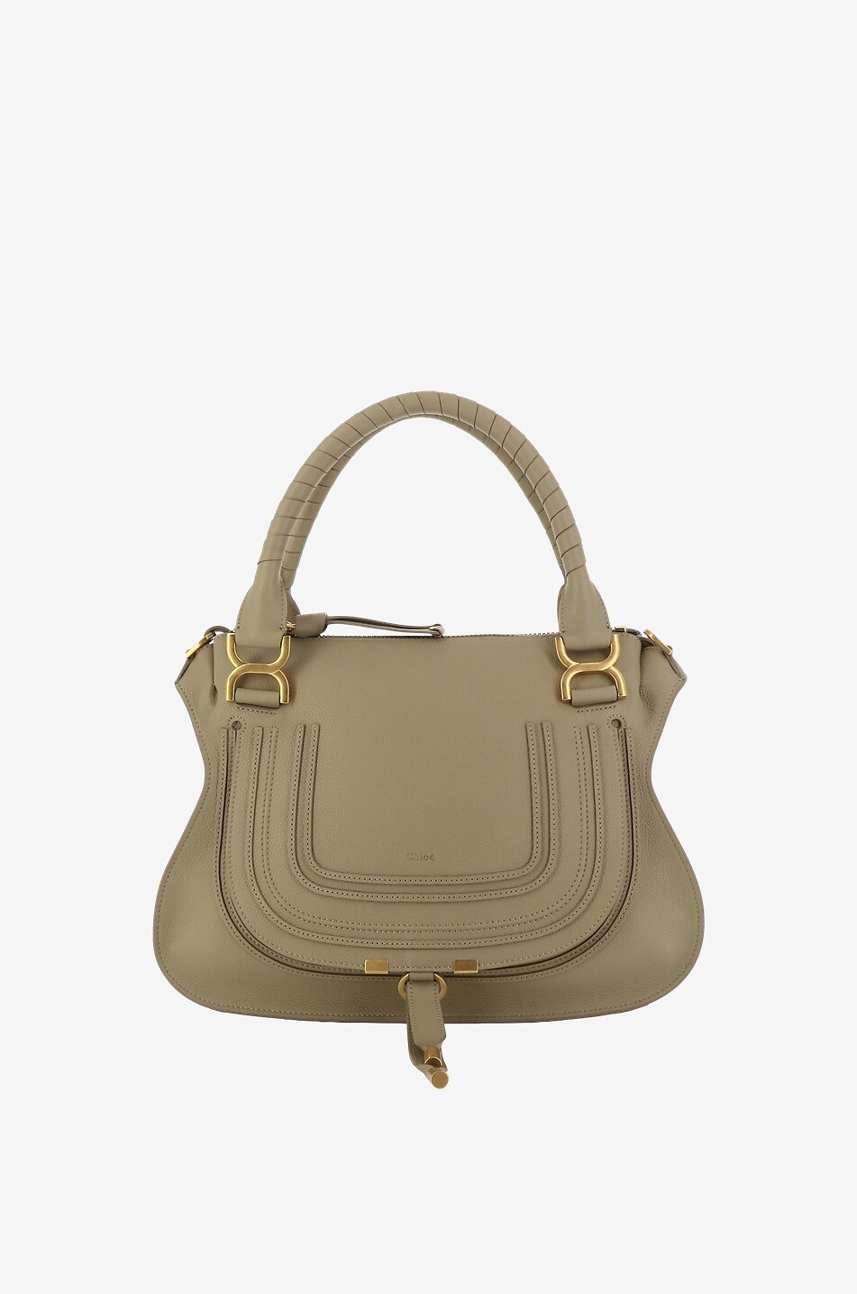 Sac à double portée en cuir grainé Marcie Medium