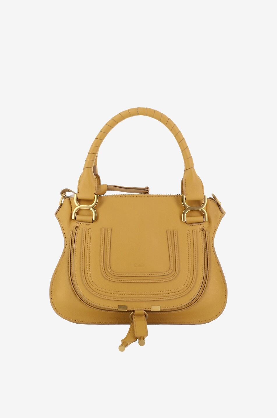 Marcie Small grained leather double-carry bag