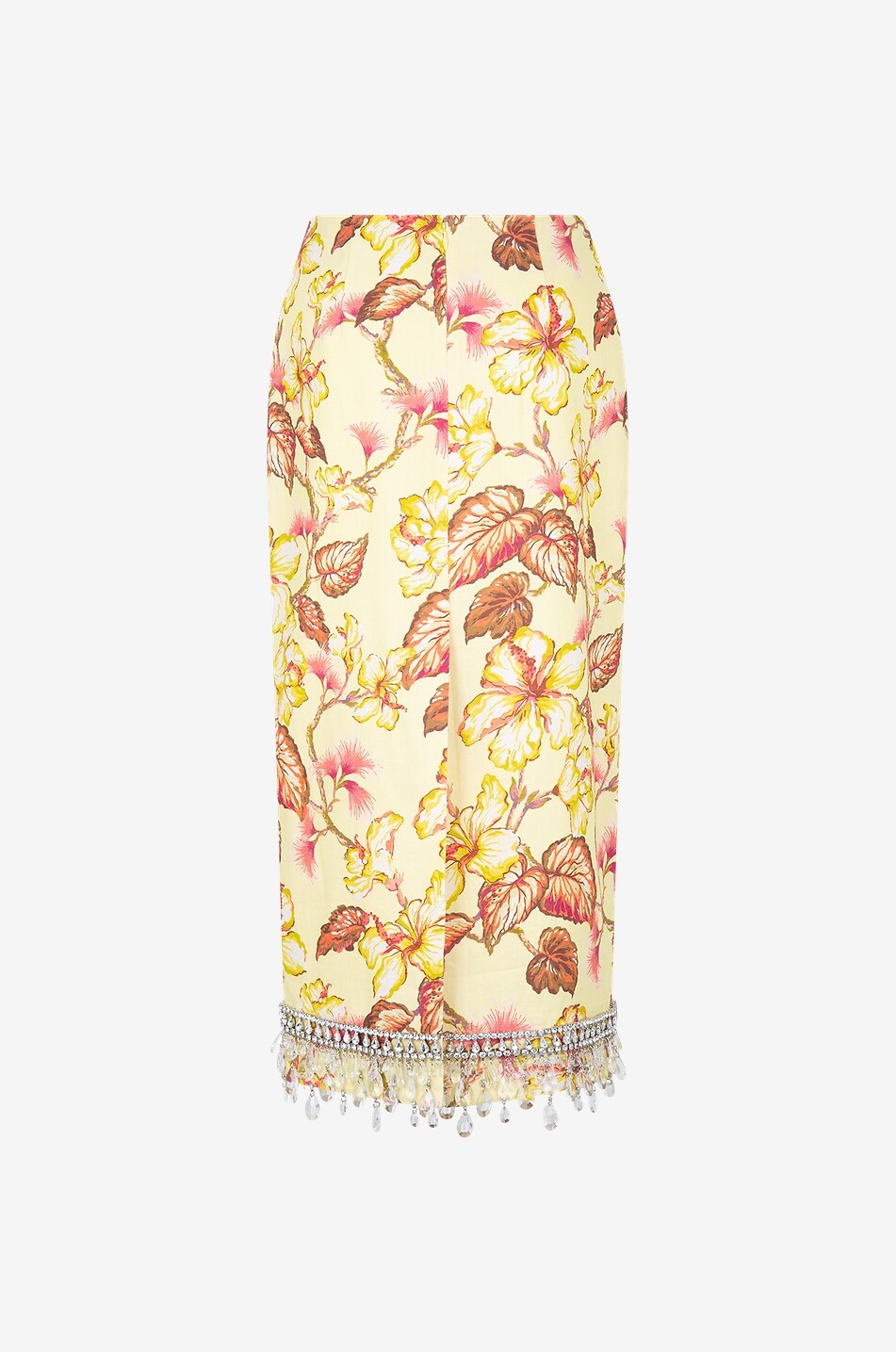 Jupe crayon en lin fleuri Matchmaker Diamante