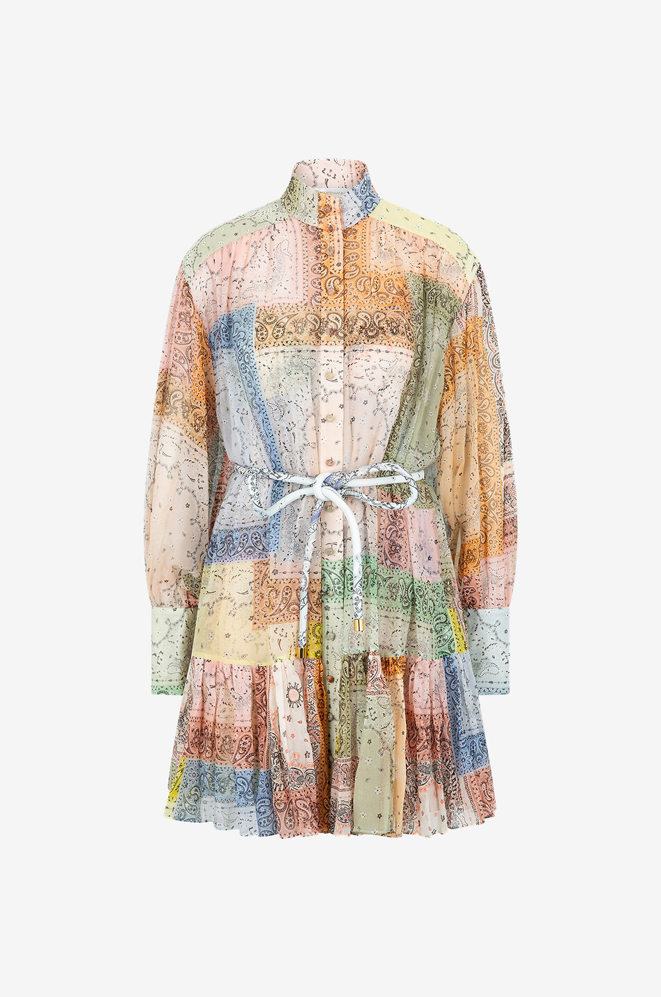 ZIMMERMANN Mini robe chemise en mousseline Matchmaker Lantern Femme MULTICOLORE3 1