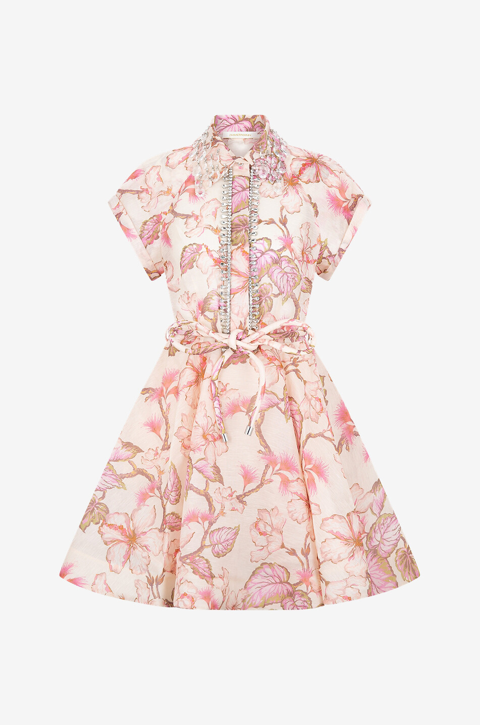 ZIMMERMANN Ausgestelltes geblümtes Minihemdkleid Matchmaker Flip Damen BUNT1 1