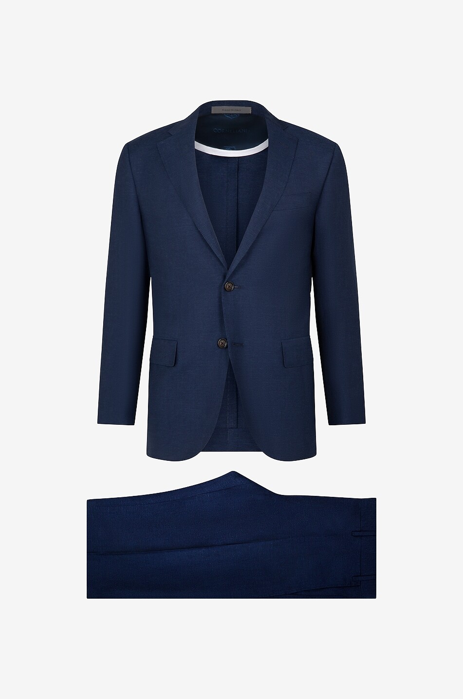 CORNELIANI Leader linen and virgin wool suit Men DARK BLUE 1