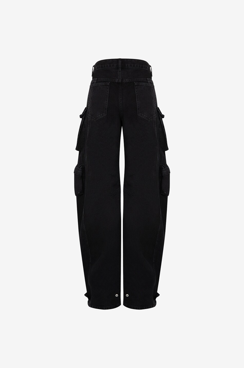 Oversize-Cargohose aus Denim Fern Black