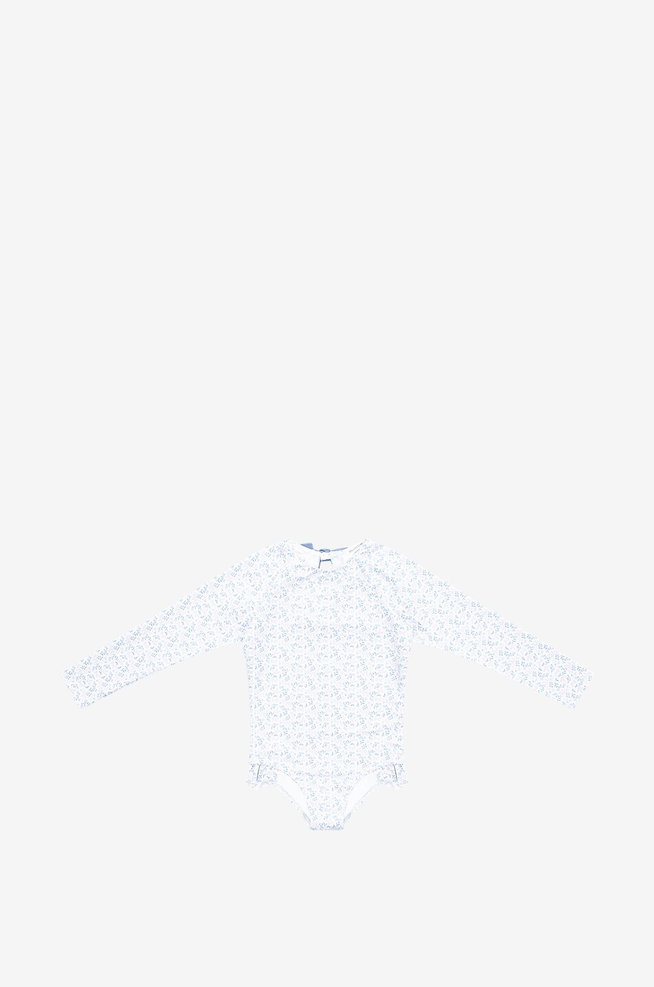 Mädchen-Langarm-Badeanzug Briland Blue Botanic