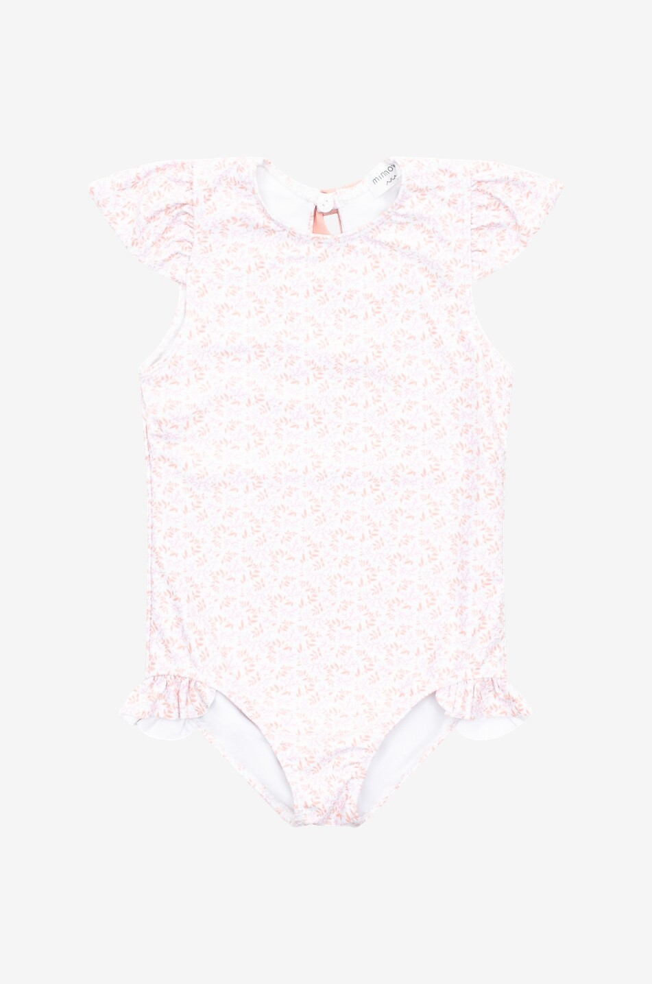 Maillot de bain fille à volants Calypso Coral Botanic
