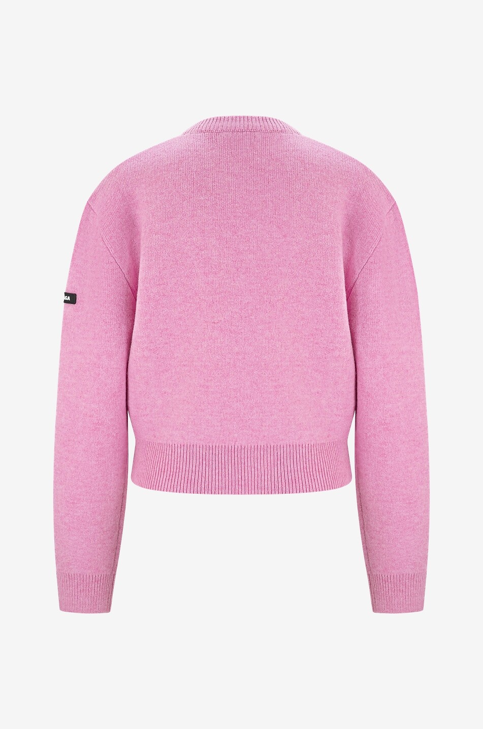 BALENCIAGA Double-layer knit jumper with logo patch Women PINK 2