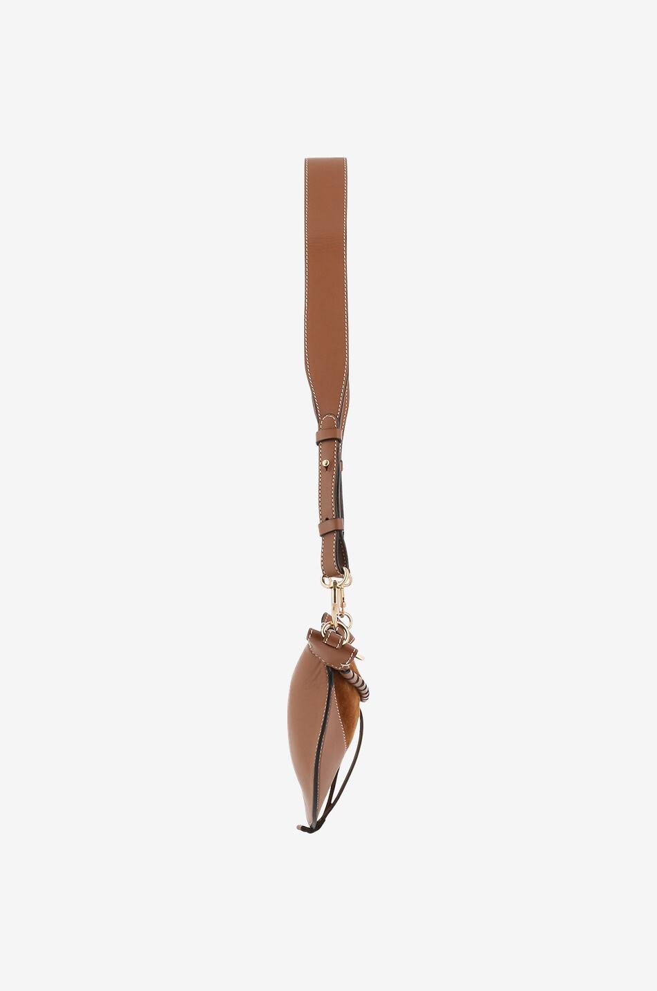 VANESSA BRUNO Lou Bum leather and suede cross body bag Women BROWN 4