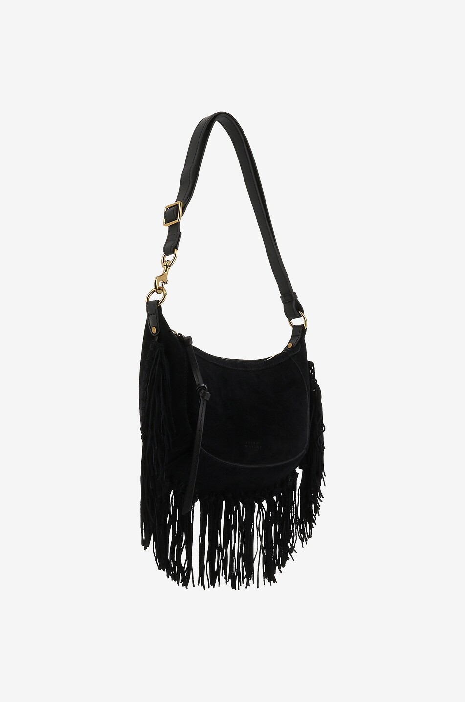 ISABEL MARANT Oskan Moon fringed suede shoulder bag Women BLACK 2