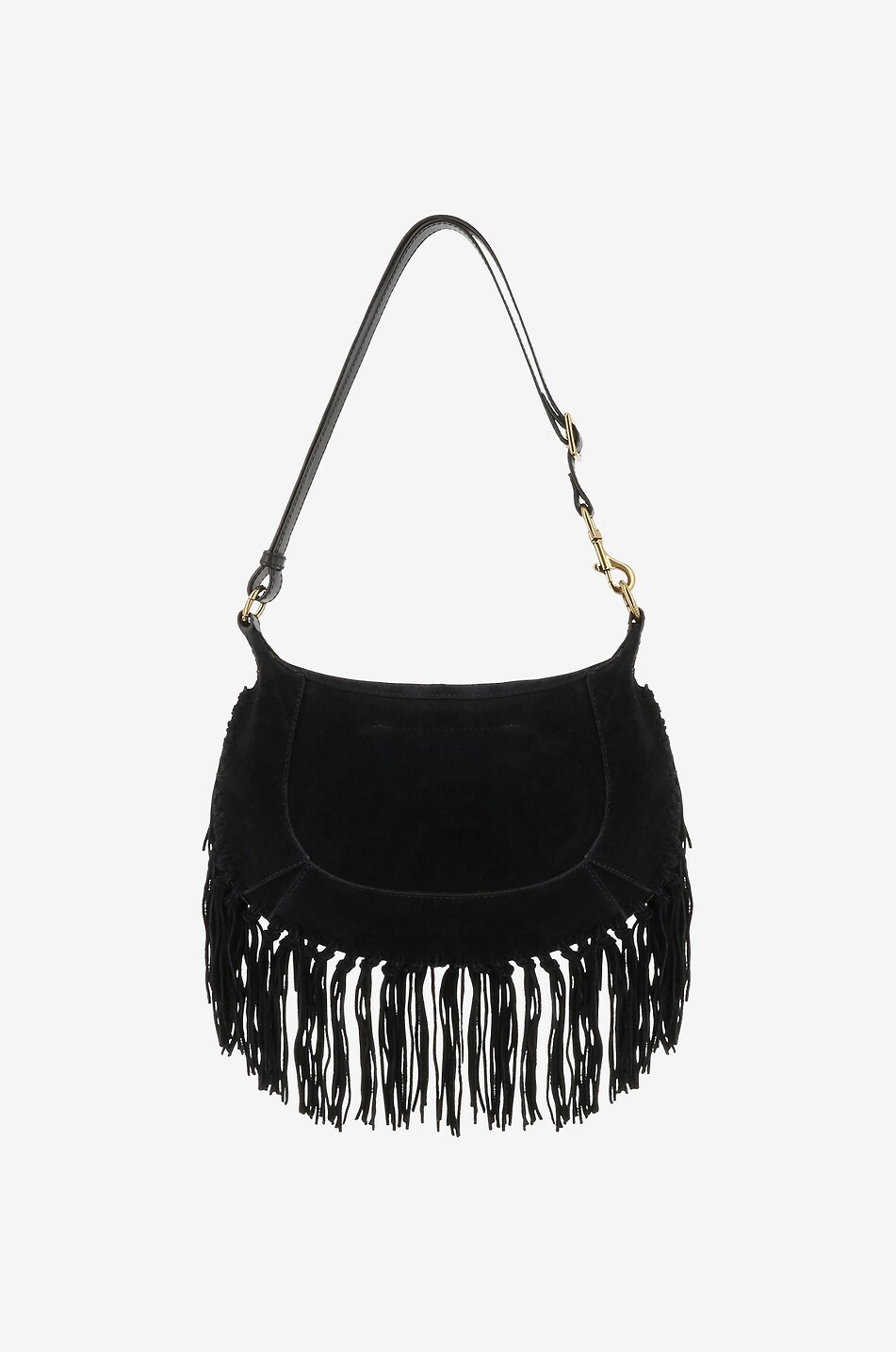 ISABEL MARANT Oskan Moon fringed suede shoulder bag Women BLACK 3