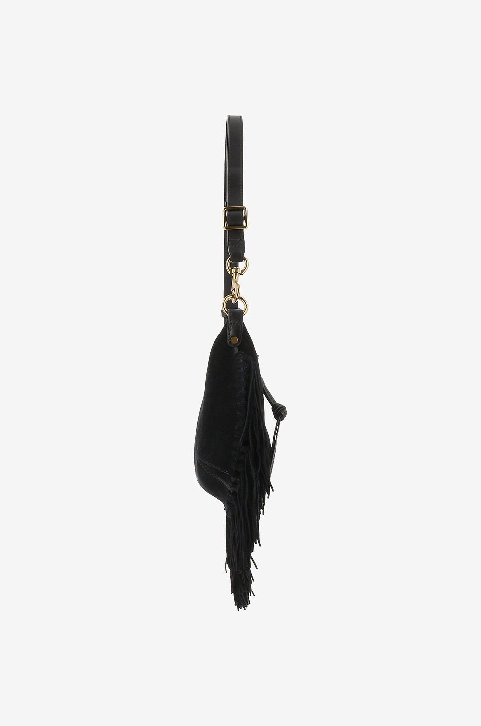 ISABEL MARANT Oskan Moon fringed suede shoulder bag Women BLACK 4