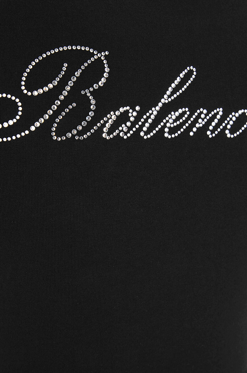 BALENCIAGA Kurzarm-T-Shirt mit Kristall-Logo Fitted Damen SCHWARZ 3