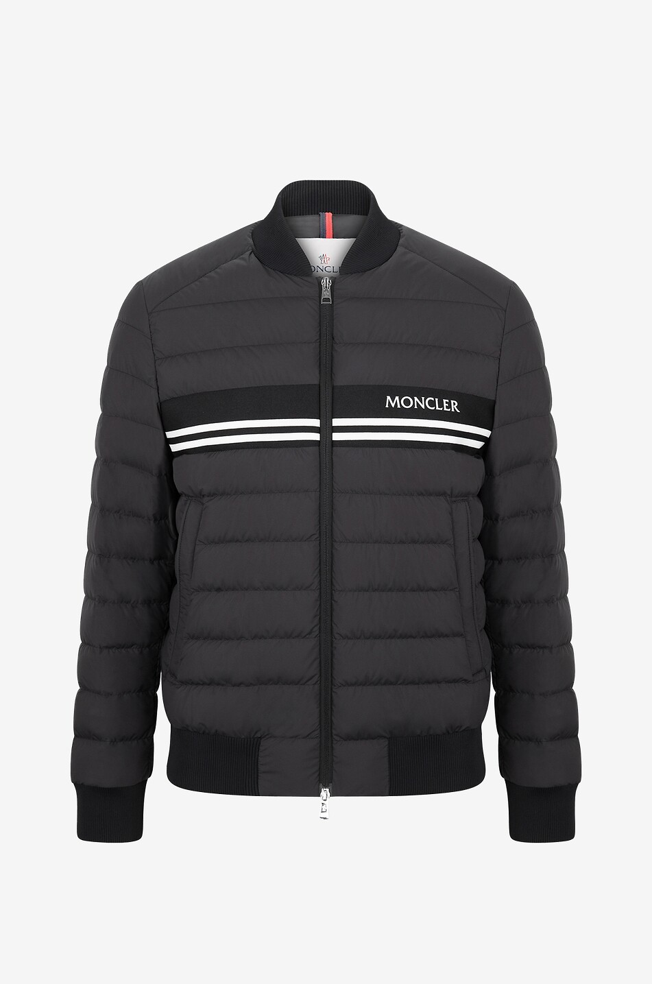 Black moncler bomber jacket online