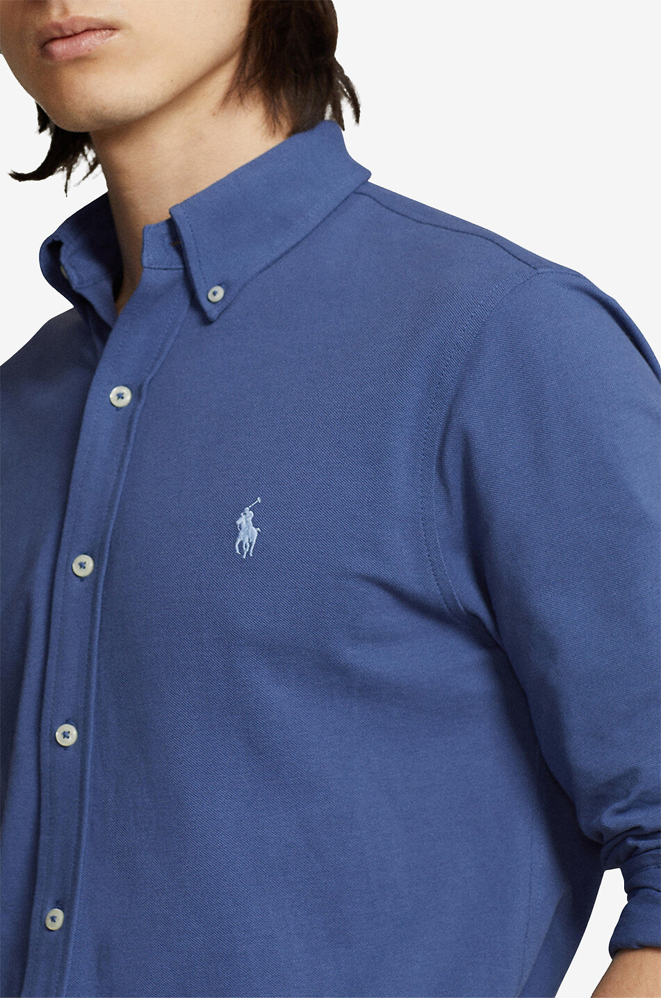 Featherweight cotton piqué shirt