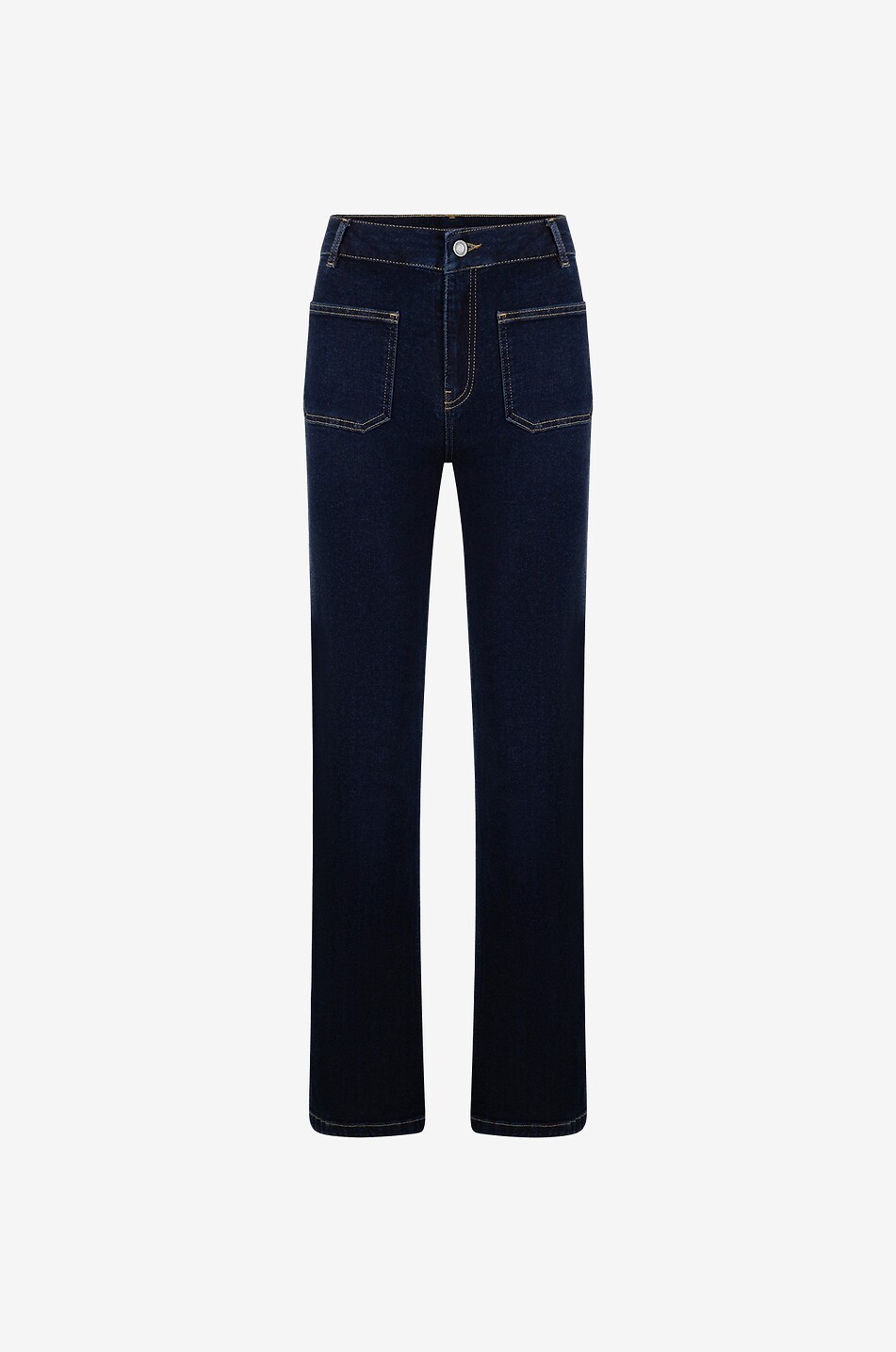 Jean évasé taille haute Dompay Indigo