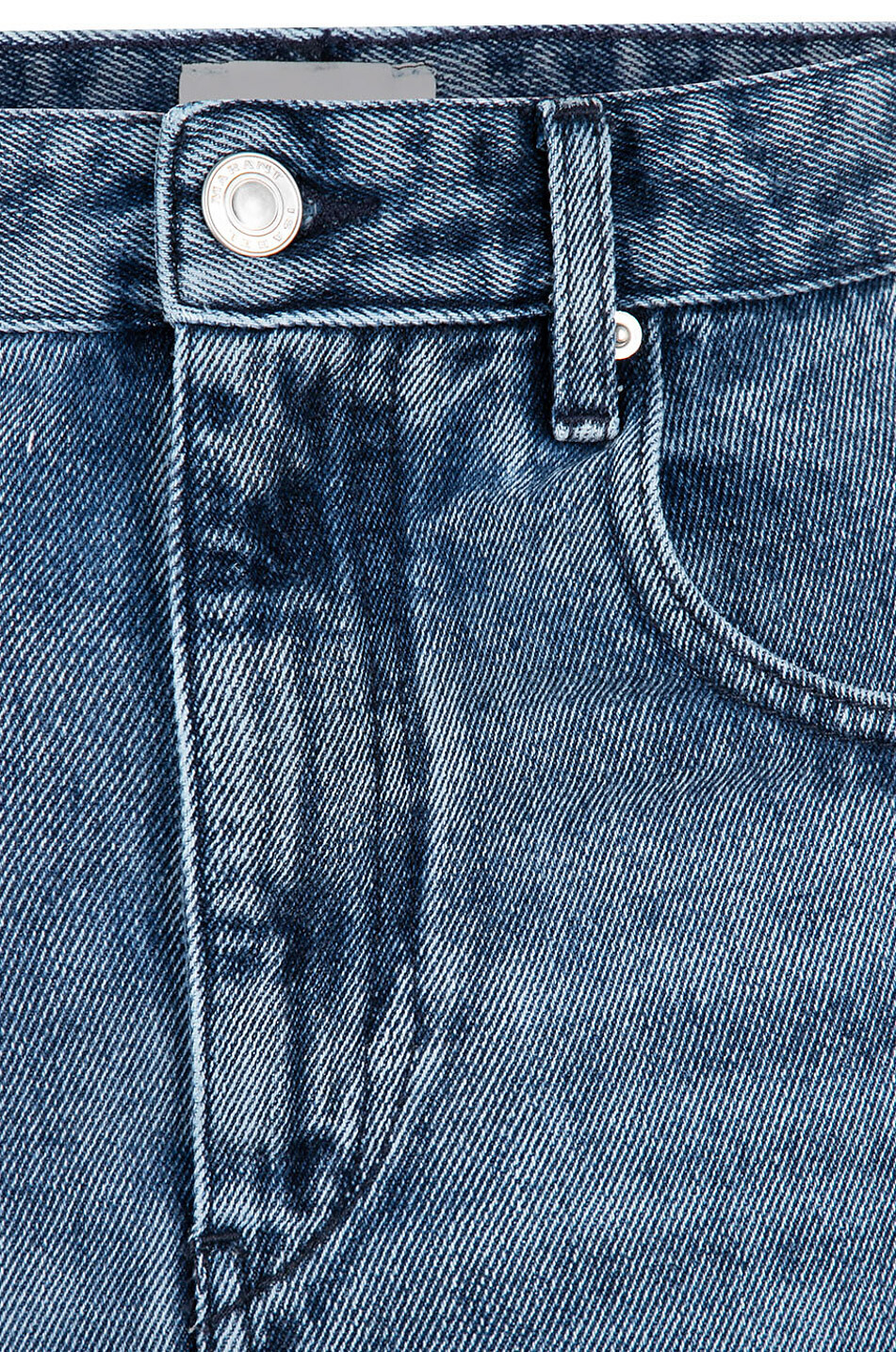 MARANT ETOILE Midirock aus ausgewaschenem Denim Tilauria Damen HELLBLAU 3