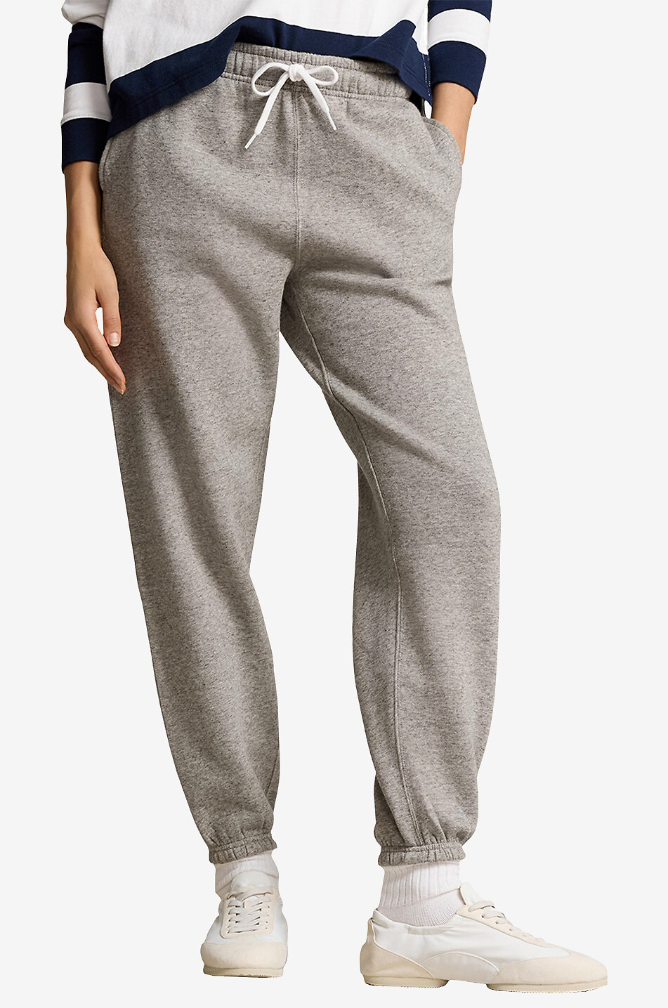 POLO RALPH LAUREN Pantalon de jogging en molleton chiné Pony Femme GRIS 2