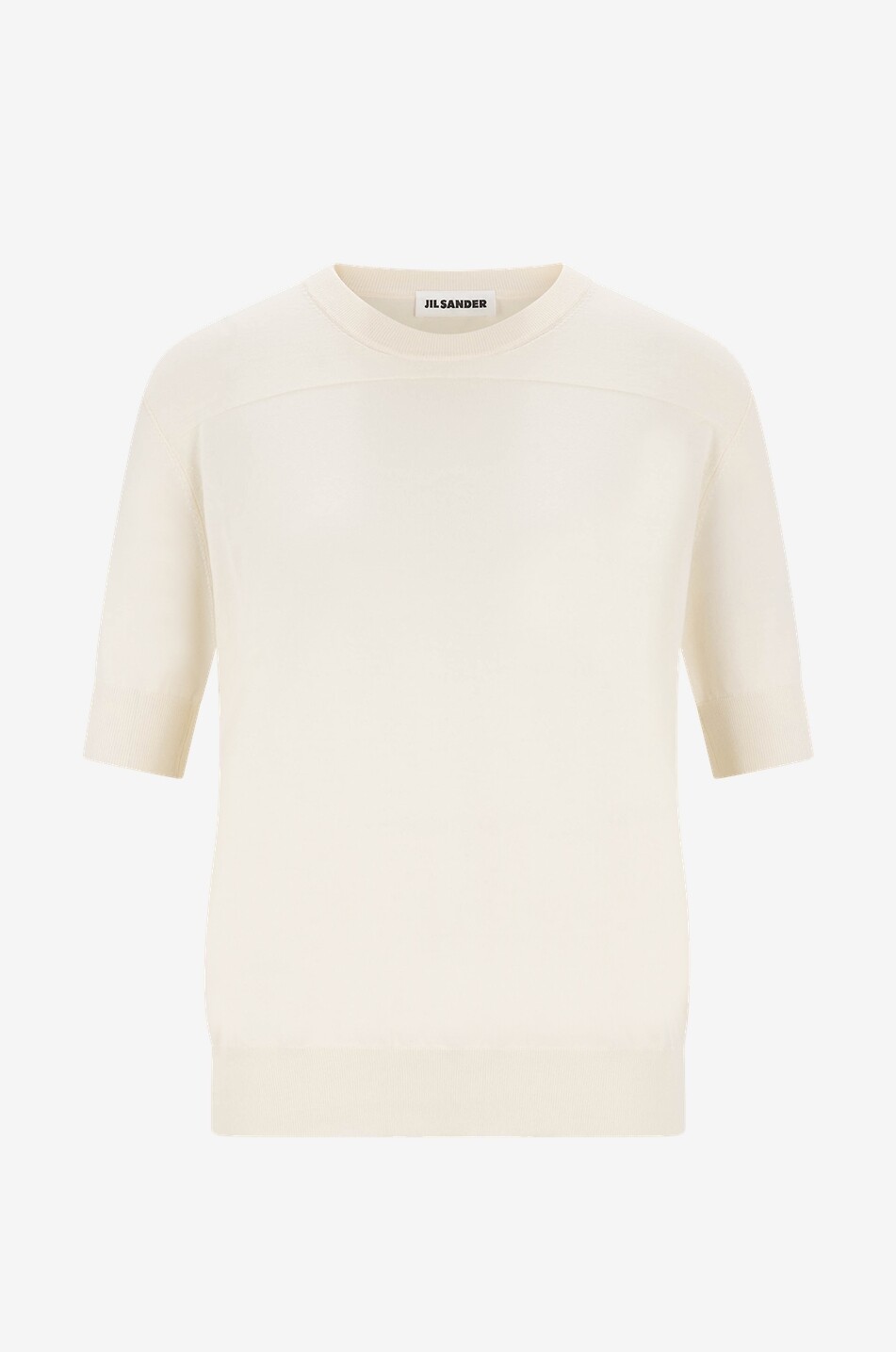 Pull fin à manches courtes en coton superfin