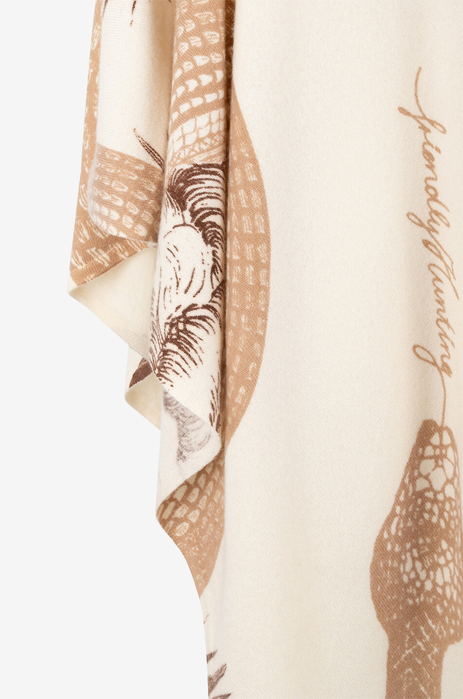 FRIENDLY HUNTING Garden Eden cashmere shawl Women BROWN 3