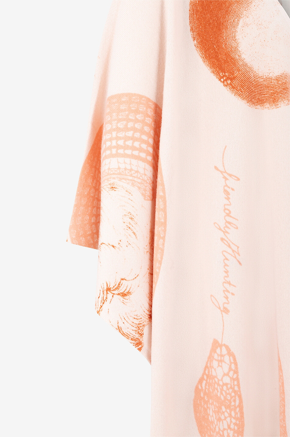 FRIENDLY HUNTING Garden Eden cashmere shawl Women LIGHT ORANGE 3