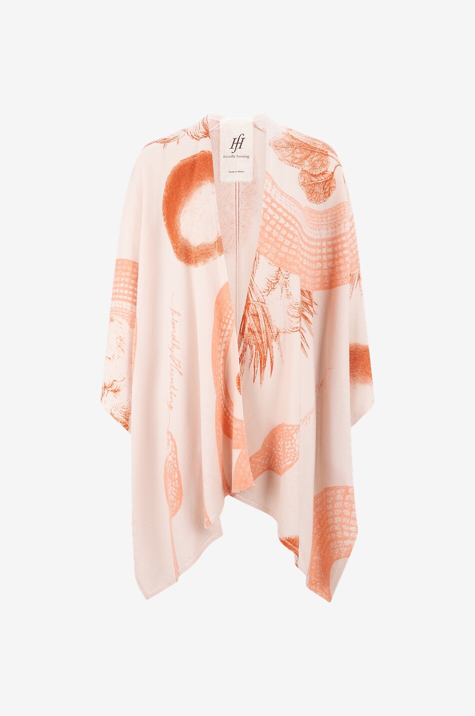 FRIENDLY HUNTING Garden Eden cashmere shawl Women LIGHT ORANGE 1