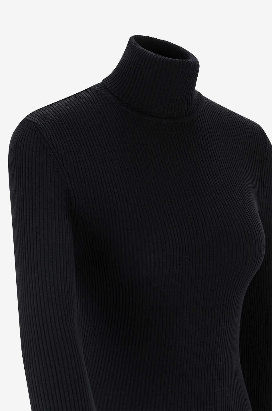 WOLFORD Merino fine rib turtleneck jumper Women BLACK 3
