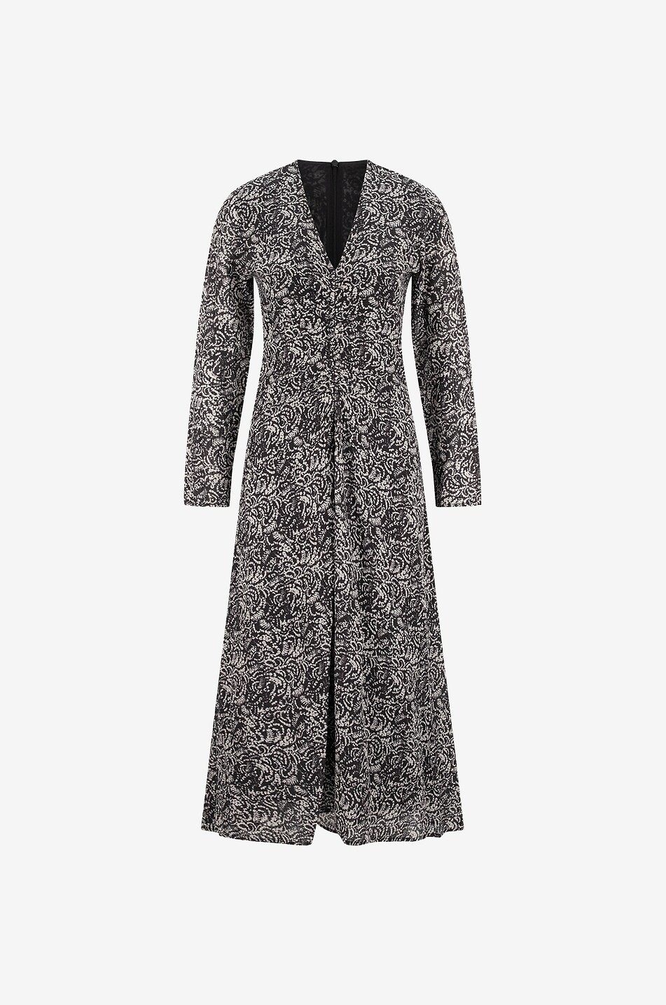 Asymmetrisches Midikleid mit Print Riba