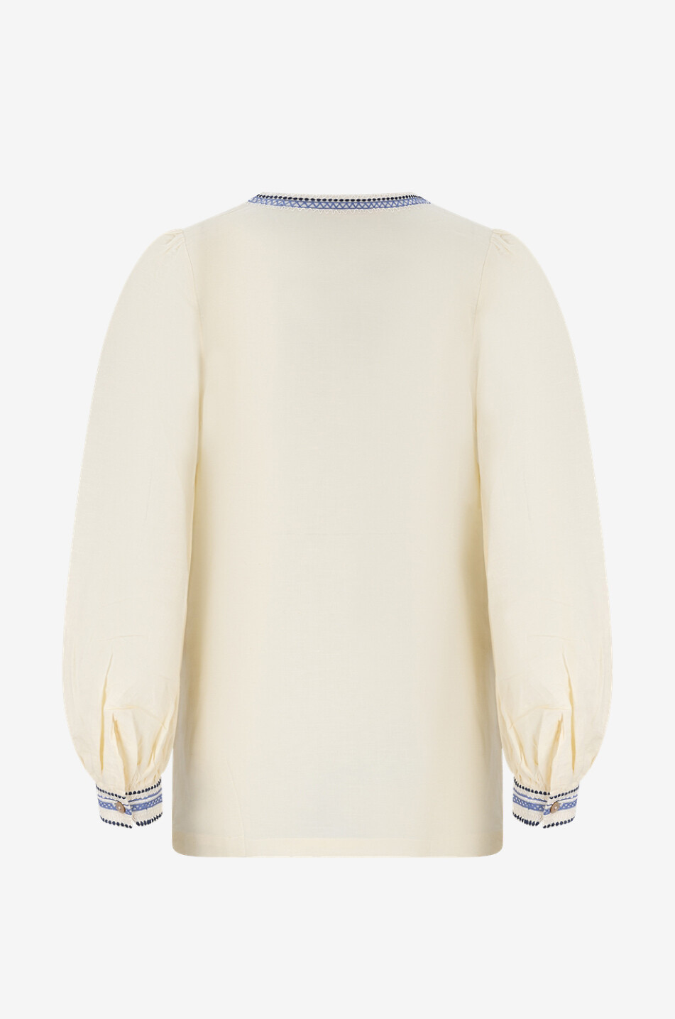 Blouse brodée lin et coton Vera