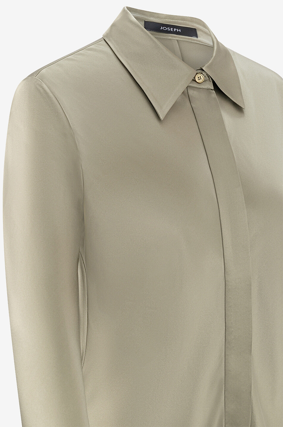 Brunel cinched silk long-sleeved shirt