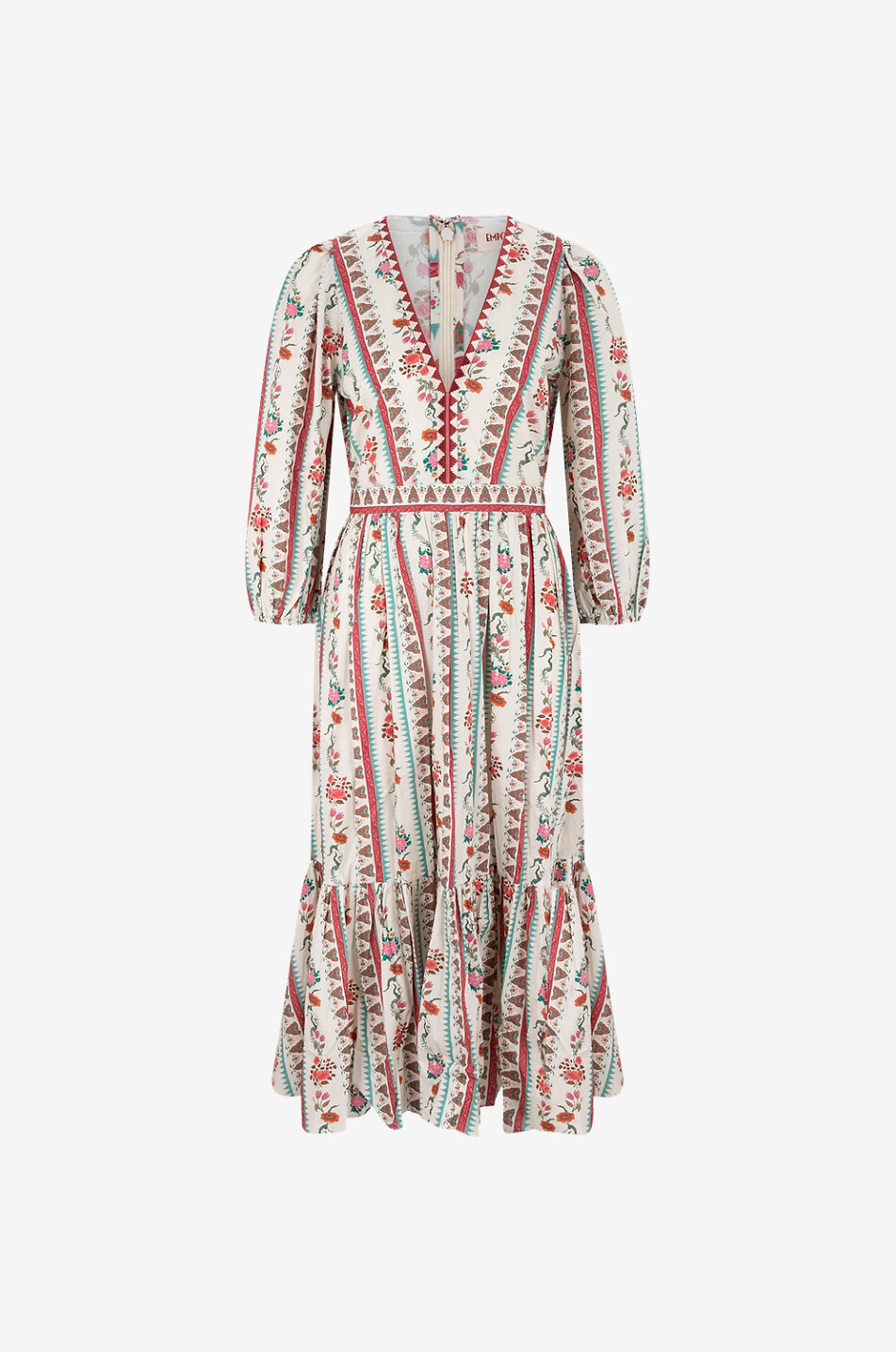 EMPORIO SIRENUSE Robe de plage midi en coton Loretta Femme ROUGE 1