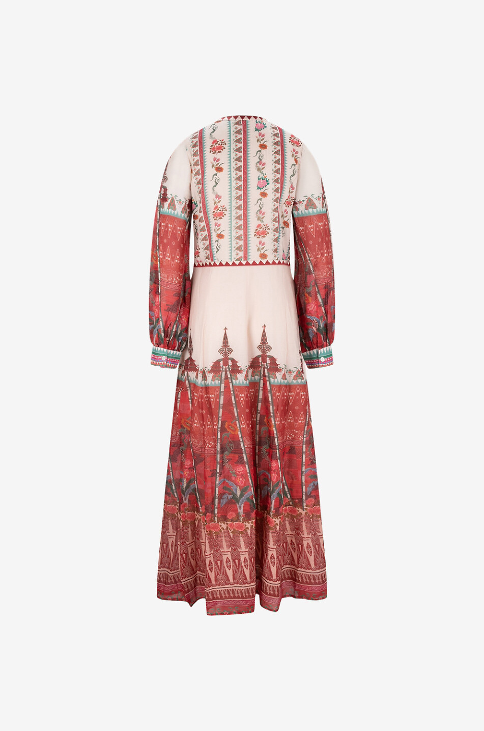 Langes Baumwollkleid mit Print Adelaide