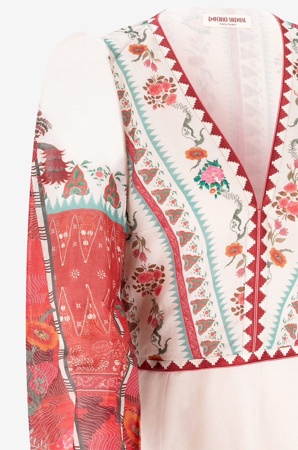 Langes Baumwollkleid mit Print Adelaide