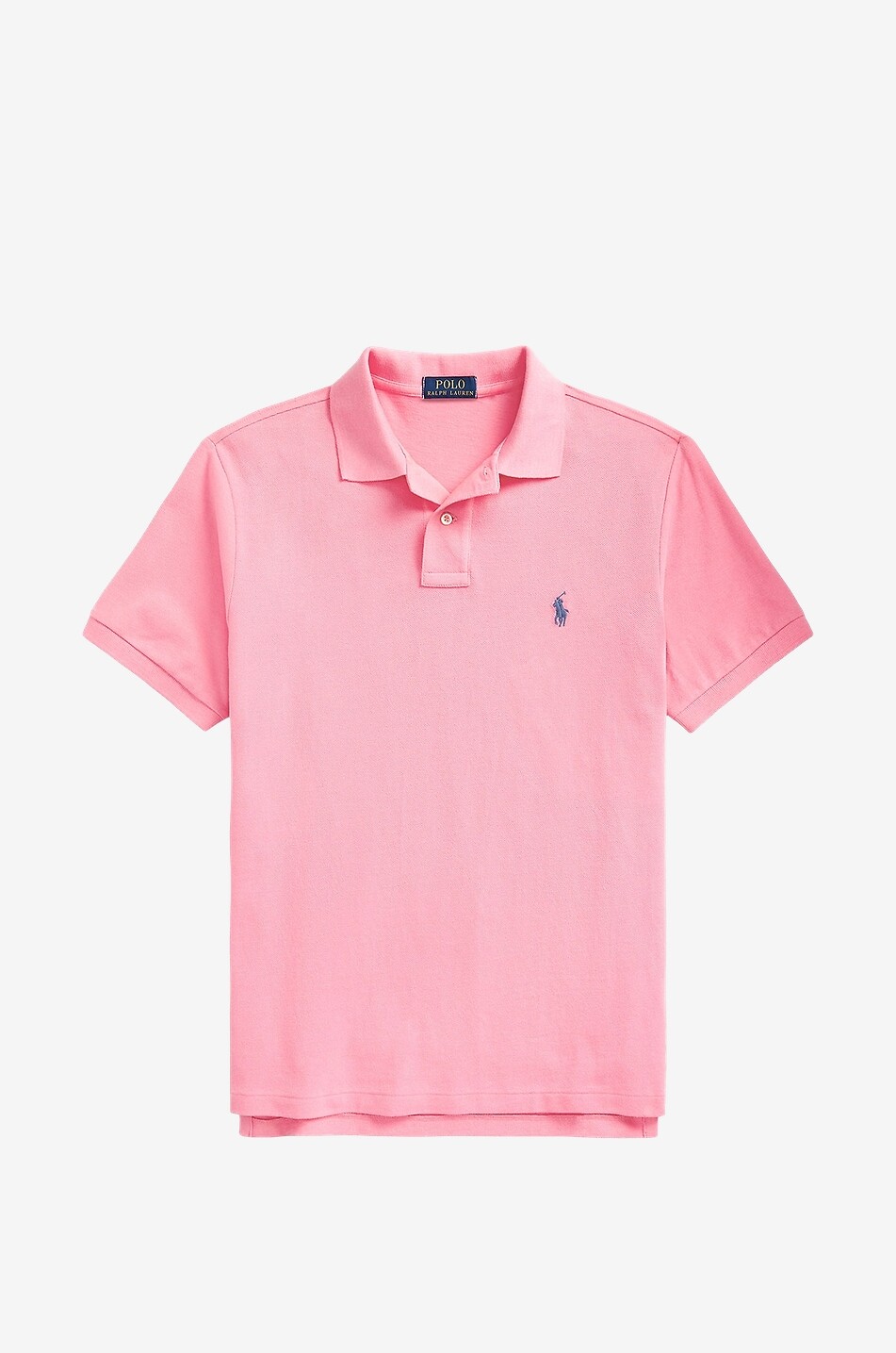 Polohemd aus Baumwollpiqué mit Pony-Stickerei Custom Slim Fit