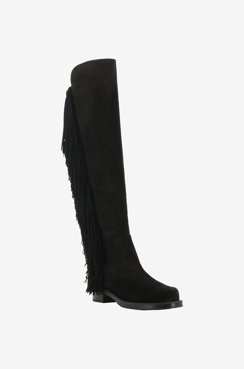 Flache Wildlederstiefel mit Fransen 5050 Bold Fringe